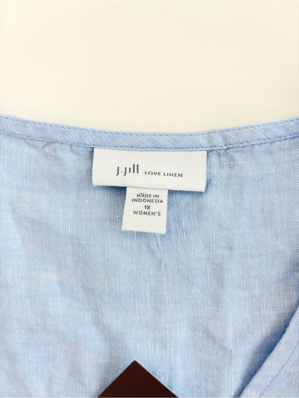 J. Jill Love Linen Cornflower Blue sleeveless v-neck 100% linen dress Size 1X - Picture 10 of 16